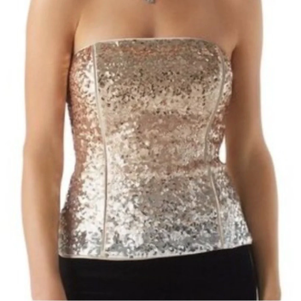White House Black Market Gold Sequin Camisole - Picture 7 of 7